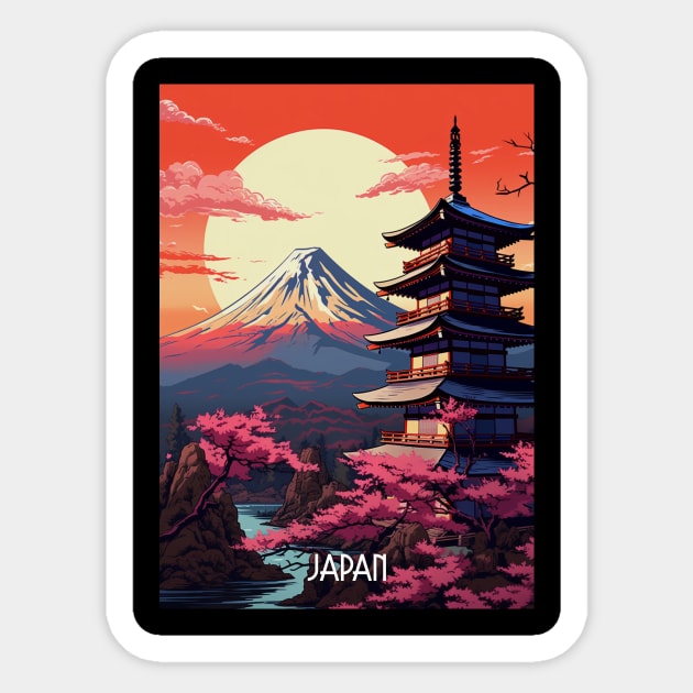 Japan Fuji Art Sticker by Durro